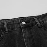 Men Jeans Ripped Punk Bright White Distressed Loose Casual