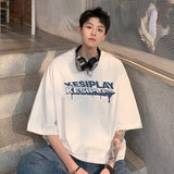 Men T Shirt Heavy Cotton Summer plus Size Loose