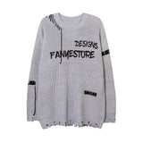 Women Sweater Oversize Distressed Sweater Sweater