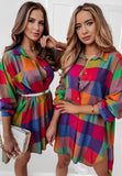 Women Dress Loose Long Sleeve Shirt Dress