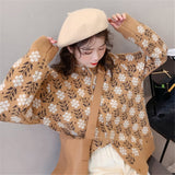 Women Knitted Cardigan Retro Loose and Cute Series