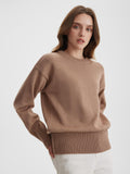 Women Work Business Casual Sweats Crew Neck Loose Sweater