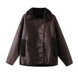 Women Cotton Coat Fashion Loose Jacket Leather