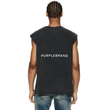 Purple Brand Distressed Tank T Shirts Distressed Sleeveless T-shirt Vest