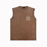 Purple Brand Distressed Tank T Shirts Distressed Sleeveless T-shirt Vest