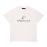 Fog Essentials T Shirts Spring/Summer FOG Letter Embroidery Crew Neck Short Sleeves