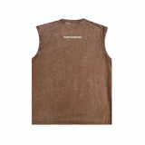 Purple Brand Distressed Tank T Shirts Distressed Sleeveless T-shirt Vest