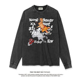 Unisex Long Sleeve Shirt Autumn/Winter Vintage Print Long Sleeve