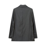 Women Jackets Solid Color Suit Oversize