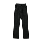 Men Jeans Stitching Ruffle Personality Design Loose