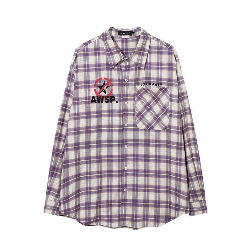 Long Sleeve Shirt Fun Plaid Retro Vibe