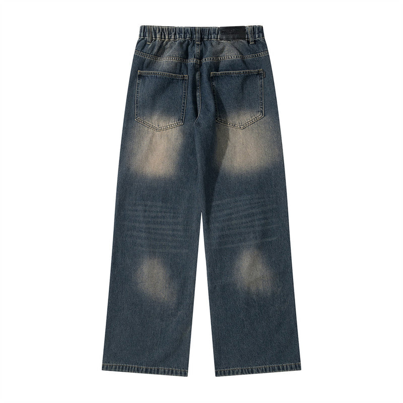 Men Jeans Loose Hole Versatile Casual
