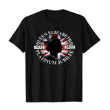 Inspired by Queen's Platinum Jubilee 2022 Elizabeth 70 Years T-shirt Queen Printed Crew Neck Top Short Sleeve T-shirt