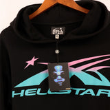Hellstar Hoodie gradual change color print hoodie fall loose sweater