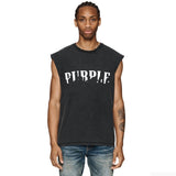 Purple Brand Distressed Tank T Shirts Distressed Sleeveless T-shirt Vest