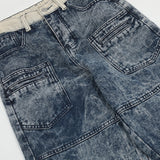 Men Jeans Patchwork Pocket Design Distressed