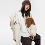 Unisex Coat Color Matching Double-Sided Wear Stand-up Collar Cotton-Padded Clothes