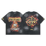 Hellstar T Shirts & Shorts Summer Loose Wash Short Sleeve T-Shirt