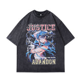 Men T-Shirt Distressed Retro Lazy Style Distressed