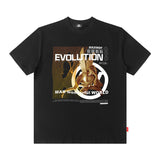 Men T-Shirt Smiling Face Print Loose