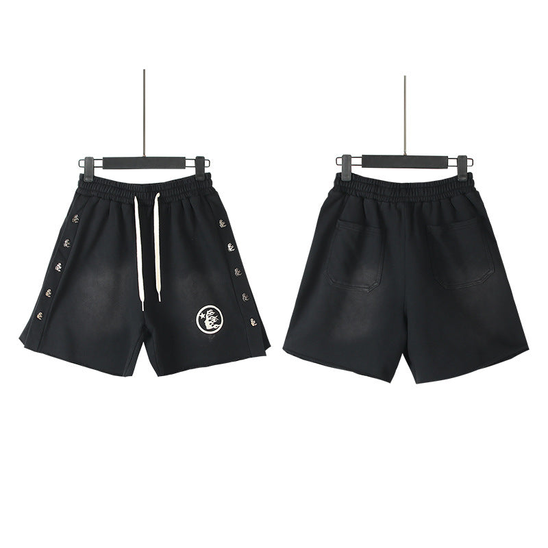 Hellstar Shorts Wash Black Old Casual Shorts Hot Pants