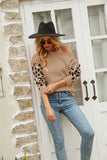 Women Pullover Sweater Loose Leopard Print Knitted plus Size Sweater