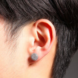 Earrings 925 Silver Round Zircon Earrings