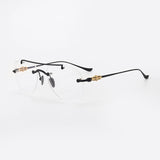 CHH Chrome Hearts Glasses Versatile Frameless Double Beam Ultra Light Toad Myopia Glasses Frame