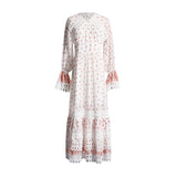 Bohemian Dress French Vintage Style Slightly Flared Dress