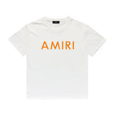 Amiri T Shirt Letter Print Casual Hip Hop round Neck Short Sleeve T-shirt