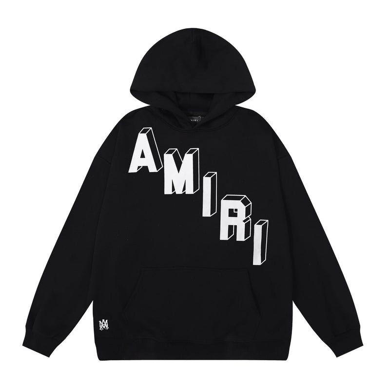 Amiri Hoodie Letter Print Hooded Sweater Loose