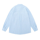 Men Long Sleeved T Shirt Spring and Autumn Yarn-Dyed Plaid Long Sleeve Shirt Men's Fashion Brand Bowknot Shirt
