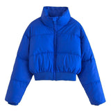 Women Cotton Coat Faux Leather Cotton Jacket