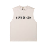 Fog Essentials tank spring and summer FOG double line letter casual crew neck vest