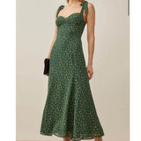 Women Dresses Small Floral Slim-Fitting Sling Dress