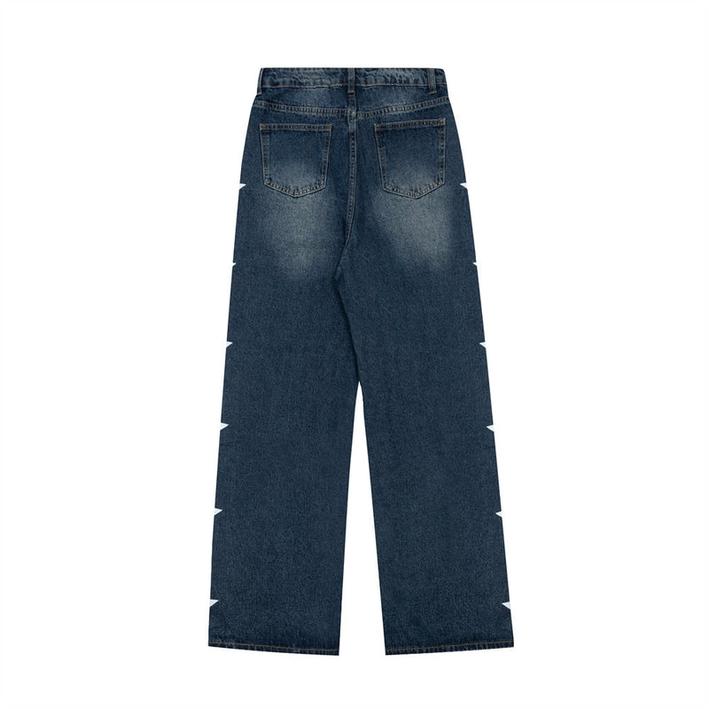 Men Jeans Star Hip Hop Loose