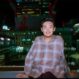 GUILTYPARTIES TIGER Shirts checked striped Hawaiian long-sleeved shirt