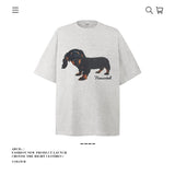 American vintage street T-shirt pure cotton retro men's summer loose half sleeve