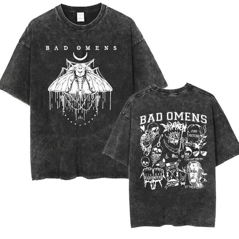 Bad Omens Band Music Tour 2024 Washed T Shirt Retro 90s