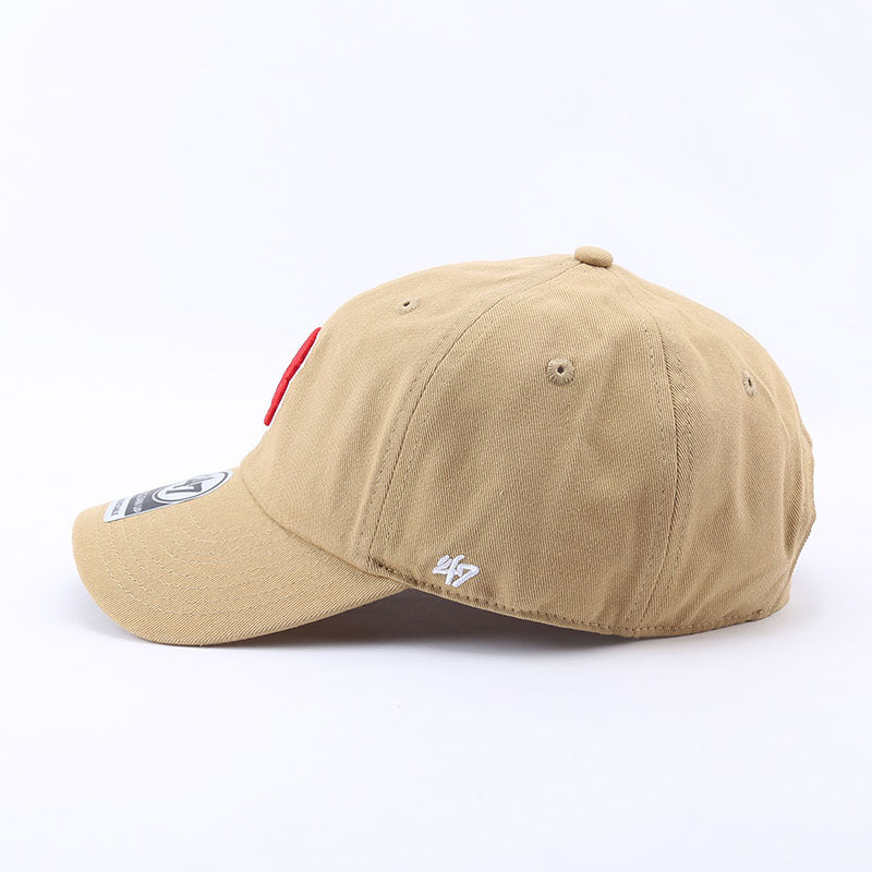 Dodgers and Yankees Baseball Cap 47brand Baseball Cap Female Summer Soft Top Big Logo B Letter Cap Male Khaki