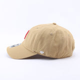 Dodgers and Yankees Baseball Cap 47brand Baseball Cap Female Summer Soft Top Big Logo B Letter Cap Male Khaki