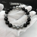 Chrome Heart Bracelet Obsidian Bracelet