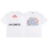 Gallery Dept T-Shirt Hand Painted Ink Splashing Alphabet Washed Retro Short Sleeve T-Shirt