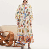 Bohemian Dress Fashion Lantern Sleeve Dress