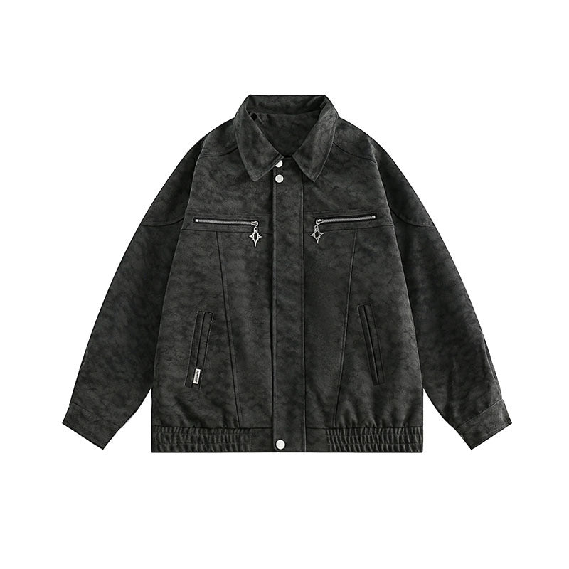 Women Jackets Vintage Suede Casual Jacket