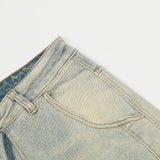 Men Jeans Multi-Pocket Workwear Stitching