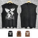 Purple Brand Distressed Tank T Shirts Distressed Sleeveless T-shirt Vest