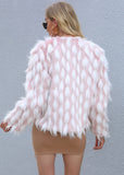 Women Fur Jacket Fashionable Warm Plush Coat