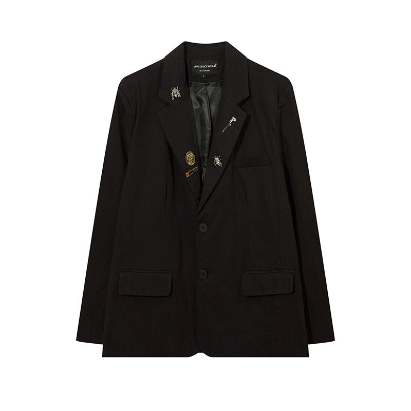 Women Jackets Vintage Oversize Blazer