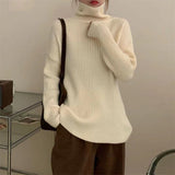 Women Pullover Sweater Thickened Sweater Loose Knitted Sweater